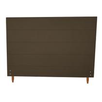 Cabeceira Estofada Helena para Cama Box Viúva Suede Marrom 120cm JBF