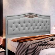 Cabeceira Estofada Holanda 1,95 King Size Linho Shop das Cabeceiras