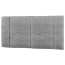 Cabeceira Estofada Iluminação Led Cama Box Casal 140 Cm linho Cinza