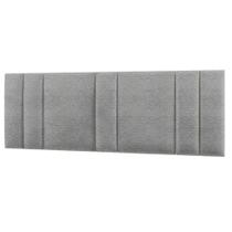 Cabeceira Estofada Iluminação Led Glow Cama King Size 200 Cm Linho Cinza