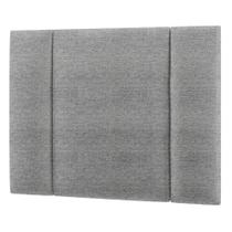 Cabeceira Estofada Iluminação Led Glow Cama Solteiro 90 Cm Linho Cinza Cabeceira Estofada Iluminação Led Glow Cama Solteiro 90 Cm Linho Cinza