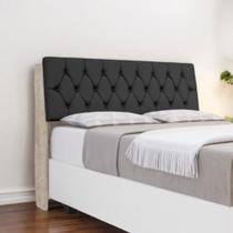 Cabeceira Estofada Ísis Solteiro Amarula com Capitonê Preto Cabeceira Estofada Ísis Solteiro Amarula com Capitonê Preto