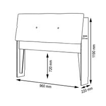 Cabeceira Estofada Ísis Solteiro Chocolate Cabeceira Estofada Ísis Solteiro Chocolate