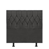 Cabeceira Estofada Istambul Capitonê 100cm Solteiro Box Quarto material sintético Cinza - Gat Magazine