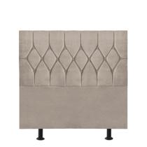 Cabeceira Estofada Istambul Capitonê 90cm Solteiro Box Quarto material sintético Bege - Gat Magazine