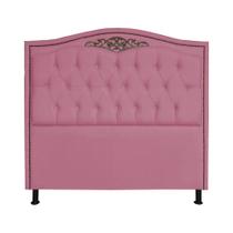 Cabeceira Estofada Kate King 195 cm para Cama Box Suede Rosa - W&D Decor