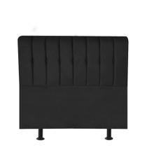 Cabeceira Estofada Kiara 100cm Solteiro Box Quarto material sintético Preto - Gat Magazine