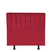 Cabeceira Estofada Kiara 100cm Solteiro Box Quarto Suede Vermelho - Gat Magazine