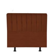 Cabeceira Estofada Kiara 100cm Solteiro Para Cama Box Quarto Suede Terracota Telha - Ahazzo Móveis