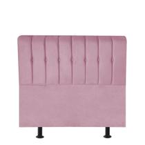 Cabeceira Estofada Kiara 90cm Solteiro Box Quarto Suede Rosa Bebê - Gat Magazine