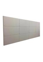 Cabeceira Estofada King 12 Blocos Não é Segredo Suede Liso Bege 195x90