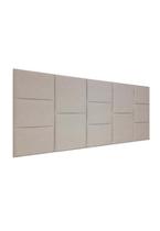 Cabeceira Estofada King 13 Blocos Não é Segredo Suede Amassado Bege Claro 195x60