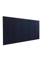 Cabeceira Estofada King 13 Blocos Não é Segredo Suede Liso Azul Marinho 195x60