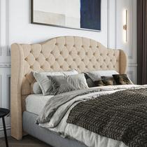 Cabeceira Estofada King 195 cm Cristal Linho