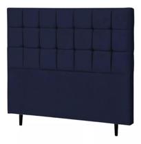 Cabeceira Estofada King 195 Cm Espanha Suede Marinho