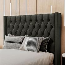 Cabeceira Estofada King 195 cm Pérola Veludo