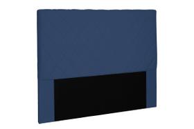Cabeceira Estofada king 195CM Esmeralda Geométrica azul marinho Frame