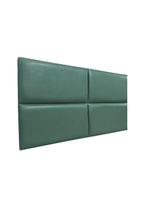 Cabeceira Estofada King 4 Blocos Não é Segredo material sintético Verde 195x60 Cabeceira Estofada King 4 Blocos Não é Segredo material sintético Verde 195x60