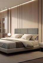 Cabeceira Estofada King 6 Blocos Não é Segredo Linho Palha 195x60 Cabeceira Estofada King 6 Blocos Não é Segredo Linho Palha 195x60