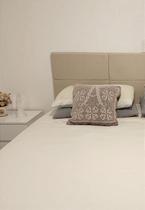 Cabeceira Estofada King 6 Blocos Não é Segredo Veludo Bege 195x60