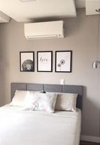 Cabeceira Estofada King 8 Blocos Não é Segredo Linho Cinza 195x60