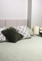 Cabeceira Estofada King 8 Blocos Não é Segredo Linho Cru 195x60