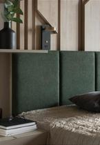 Cabeceira Estofada King 8 Blocos Não é Segredo Suede Liso Verde 195x60