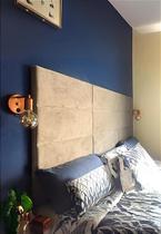 Cabeceira Estofada King 9 Blocos Não é Segredo Suede Liso Bege 195x90 Cabeceira Estofada King 9 Blocos Não é Segredo Suede Liso Bege 195x90