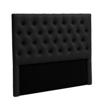Cabeceira Estofada King Luna Nature Material Sintético Preto 193x136 Cabeceira Estofada King Luna Nature Material Sintético Preto 193x136