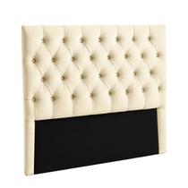 Cabeceira Estofada King Luna Nature Veludo Perola 193x136 Cabeceira Estofada King Luna Nature Veludo Perola 193x136