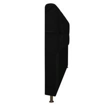 Cabeceira Estofada Lady 140 cm Casal Com Capitonê Suede Preto - Damaffê Móveis