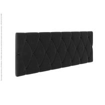 Cabeceira Estofada Leticia P/ Cama Box Casal Suede Preto