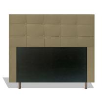 Cabeceira Estofada Lia 140 cm Para Cama Box Quarto Casal Suede Bege