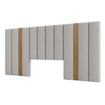 Cabeceira Estofada Lisa 275cm em 100% MDF Freijó Dalla Costa