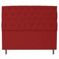 Cabeceira Estofada Liverpool 160 cm Queen Size Corano Vermelho - ADJ Decor