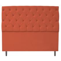 Cabeceira Estofada Liverpool 160 cm Queen Size Suede Terracota - Amarena Móveis