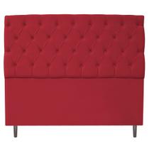 Cabeceira Estofada Liverpool 160 cm Queen Size Suede Vermelho - Doce Sonho Móveis