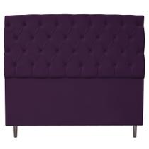 Cabeceira Estofada Liverpool 195 cm King Size Suede Roxo - Amarena Móveis