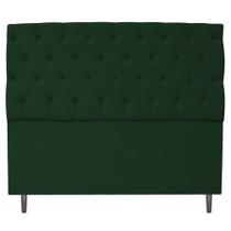 Cabeceira Estofada Liverpool 195 cm King Size Suede Verde - Amarena Móveis