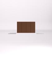 Cabeceira Estofada Marrom Maceió + Bancada - Solteiro - Box