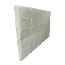 Cabeceira Estofada Mel com Botonê para Cama Box Casal 140cm Suede Bege