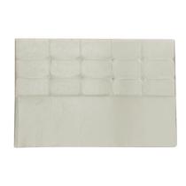 Cabeceira Estofada Mel com Botonê para Cama Box Queen Size 160cm material sintético Bege
