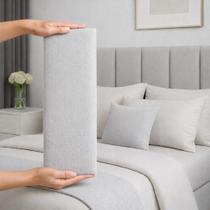 Cabeceira Estofada Modular 20x45cm Autoadesiva Suede Quarto Casal