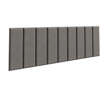 Cabeceira Estofada Modular Kit 9 Peças para Camas até Casal/Queen Silver Madesa