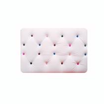 Cabeceira Estofada Molécula Multicores -Cama Box Solteiro