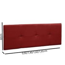 Cabeceira Estofada Painel Suspenso Valentina Casal King Size 195 cm para Cama Box Capitonê - Shop das Cabeceiras