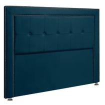 Cabeceira Estofada para Cama Box Casal 140cm Ravena Veludo