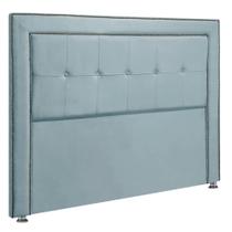 Cabeceira Estofada para Cama Box Casal 140cm Ravena Veludo Cabeceira Estofada para Cama Box Casal 140cm Ravena Veludo