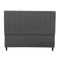 Cabeceira Estofada Para Cama Box Casal Beatriz 140cm Suede Chumbo Cabeceira Estofada Para Cama Box Casal Beatriz 140cm Suede Chumbo