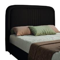 Cabeceira Estofada Para Cama Box Casal de 1,40m Suede Chicago Dobuê